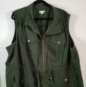 Merona Green Drawstring Vest - 2X